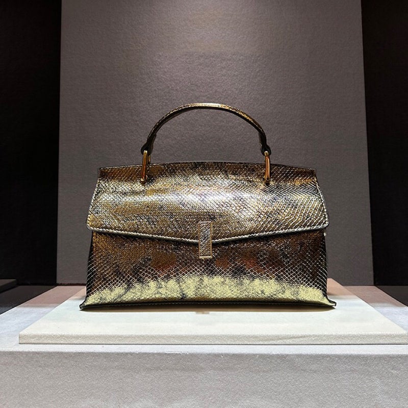 Senior Celebrity Genuine Leather Snake Handbag Fashion Shoulder Crossbody Bag - Image 3