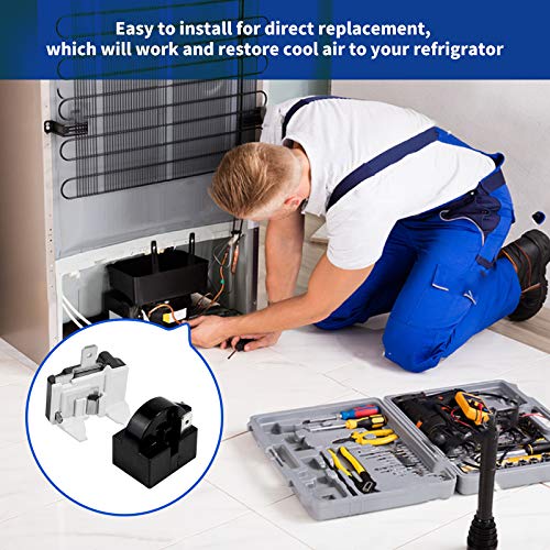 Wehhbtye 4 PCS 1 Pin Refrigerator Starter Relay QP2-4.7/4r7 and 6750C-0005P Overload Protector - Compatible With LG Compressor and Freezers - Image 5
