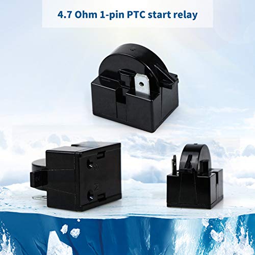 Wehhbtye 4 PCS 1 Pin Refrigerator Starter Relay QP2-4.7/4r7 and 6750C-0005P Overload Protector - Compatible With LG Compressor and Freezers - Image 3