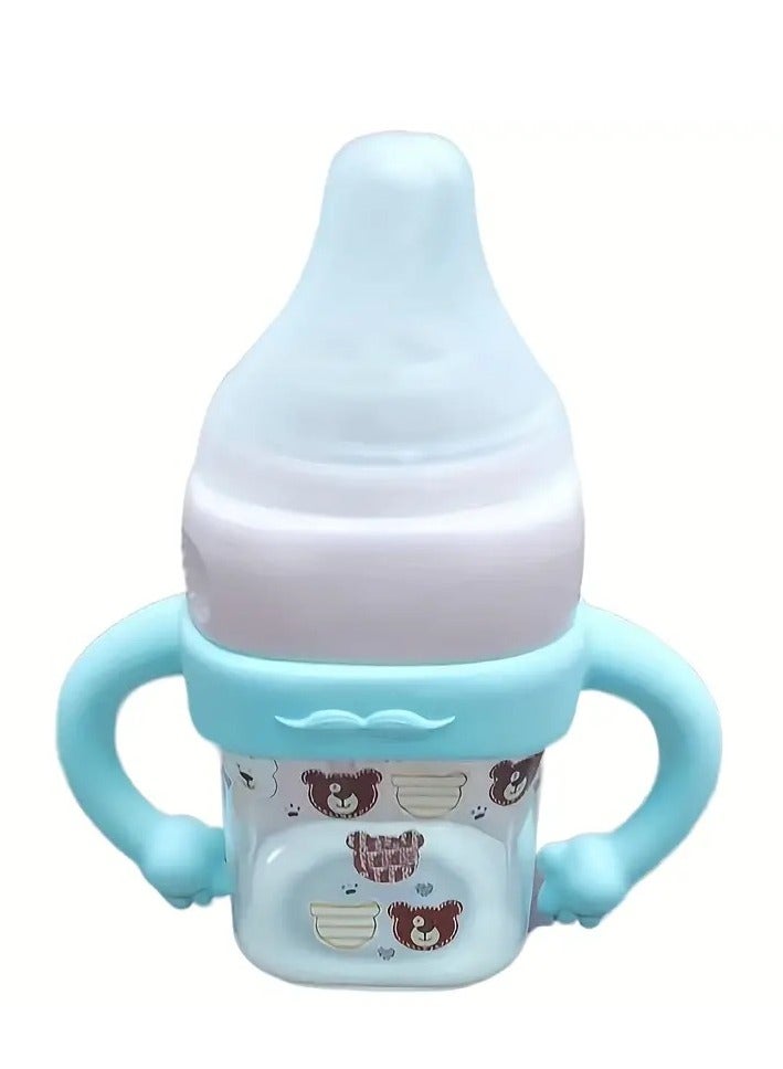 أطفال صغيرة مقبض زجاجة من السيليكون على شكل يد صغيرة: قبضة ناعمة متعددة الوظائف لمعظم زجاجات الأطفال القياسية - مناسب للأعمار من 0 إلى 3 سنوات، لون أزرق - Image 3