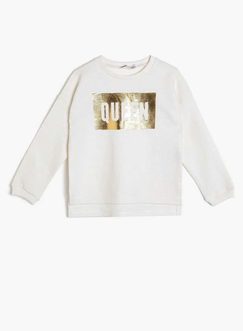 KOTON Letter Printed Sweatshirt