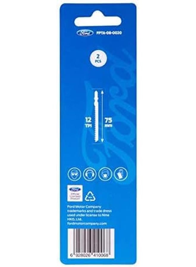 فورد 12 شفرات منشار Tpi T لقطع المعادن والصلب 75 مم Fpta 08 0020 2 قطعة - Image 2