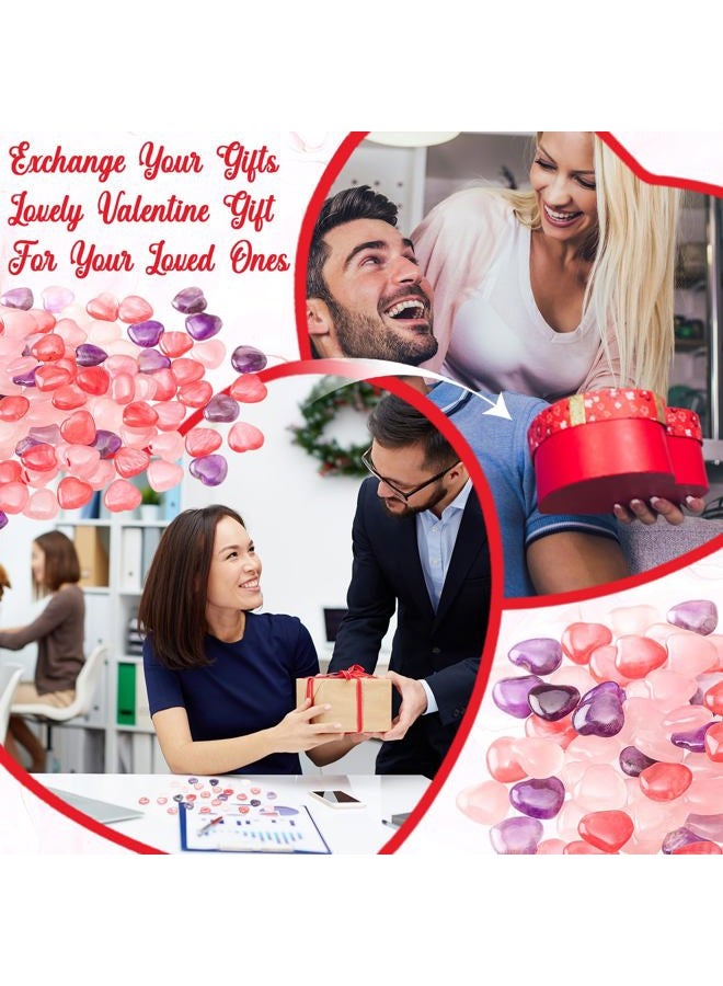 Soulchen 100 Pcs Little Heart Shape Rocks Worry Stones Small Inspirational Stones Gemstone Crystals for Valentines Day Meditation DIY Jewelry 0.8 Inch - Image 4