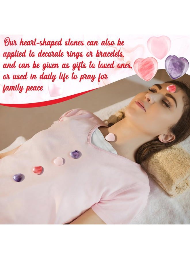 Soulchen 100 Pcs Little Heart Shape Rocks Worry Stones Small Inspirational Stones Gemstone Crystals for Valentines Day Meditation DIY Jewelry 0.8 Inch - Image 3