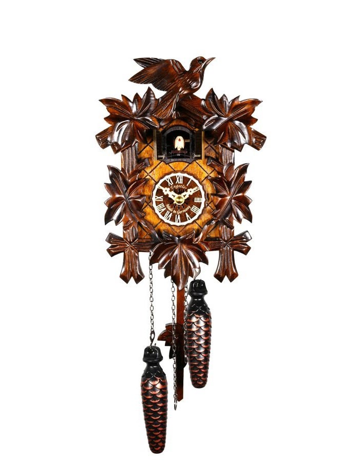 Engstler Quartz Cuckoo Clock 5-leaves, bird, Size: 8 inch, EN 522 Q - Image 1