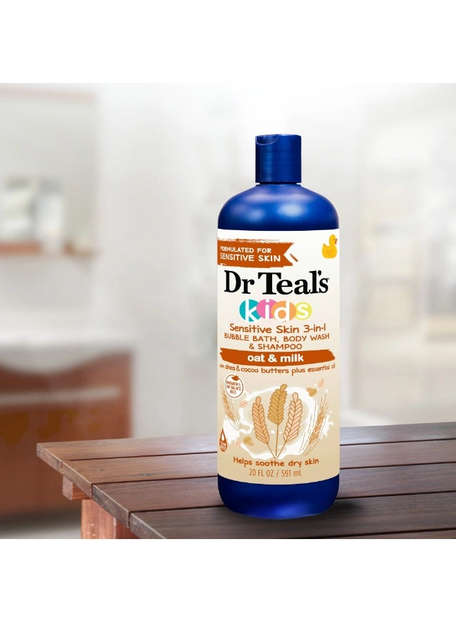 دكتور تيل غسول الجسم والشامبو 3 في 1 للبشرة الحساسة للأطفال بالشوفان والحليب 591 مل - Image 4