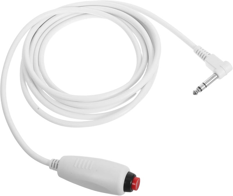 Push Buttons Cord Replacement Nurse Call Cord Red Call Buttons 6.35mm Plug Cable with Bed Sheet Clip for Nurse Station Medical Alert Systems - Image 1