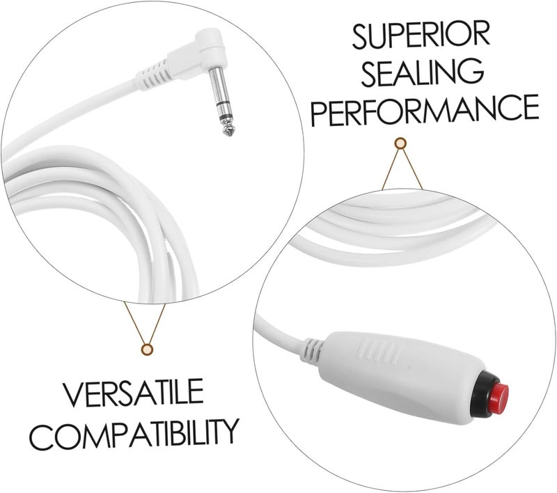 Push Buttons Cord Replacement Nurse Call Cord Red Call Buttons 6.35mm Plug Cable with Bed Sheet Clip for Nurse Station Medical Alert Systems - Image 3
