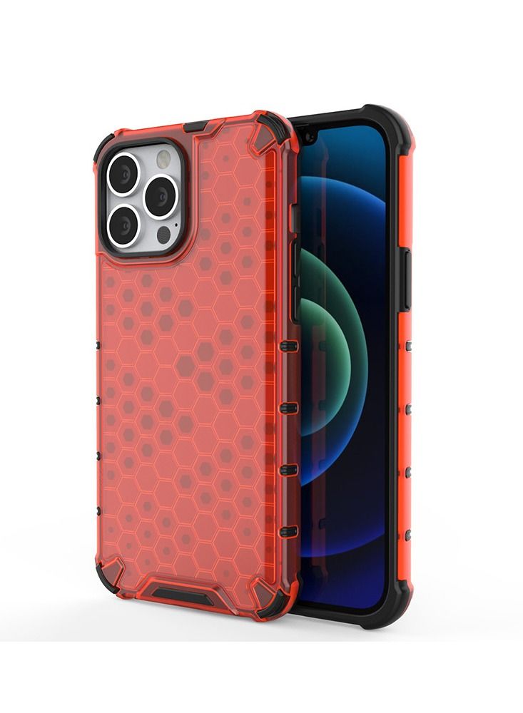 Suitable For Iphone Honeycomb Design Transparent Anti Falling Phone Shell
