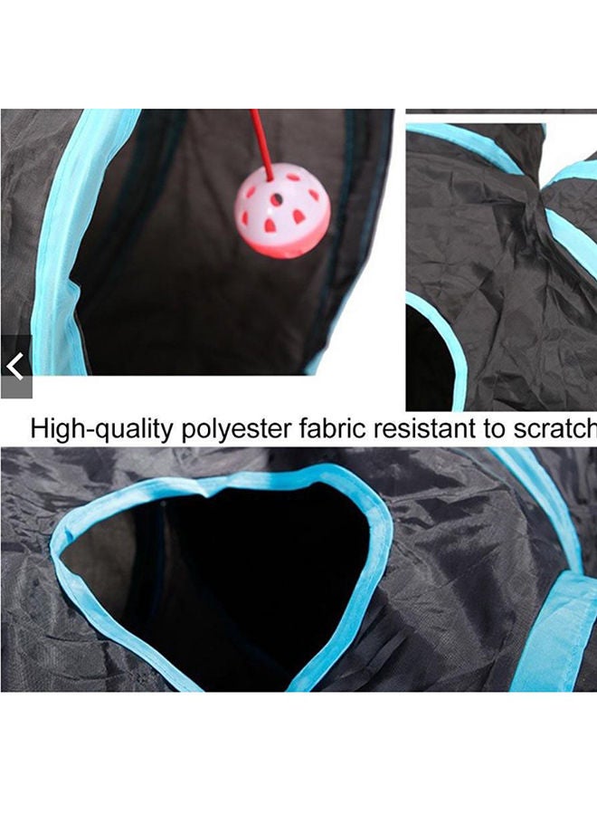 NIBEMINENT 5 Way Pet Tunnels Tube Folding Black/Blue 50cm - Image 2