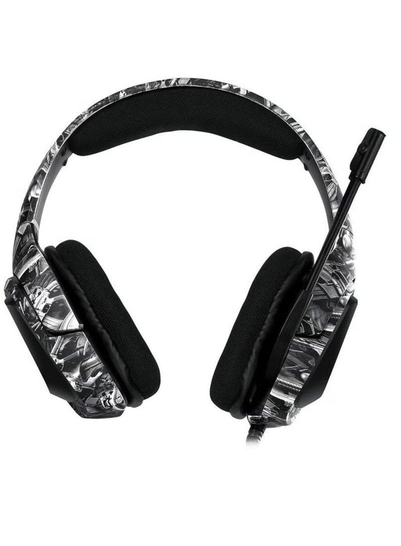 ELTRAZONE K20 Wired Gaming Headset with Microphone & RGB Light – High-Quality Stereo Sound, Noise-Canceling Mic, Comfortable Over-Ear Cushions, Adjustable Headband, Compatible with PC, PS4, Xbox, and Mobile Devices – Black - Image 2