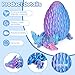 Olee Odee 3D Printed Dragon Eggs with Articulated Fly Dragon Inside Collectible Figurines Fidget Toy for Adults Kids Birthday Easter Christmas White Elephant Gifts for Friends ColleaguesBlue Pink L Size - Image 4