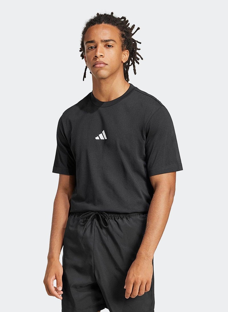Adidas Essentials Small Logo Single Jersey Tee - Image 1