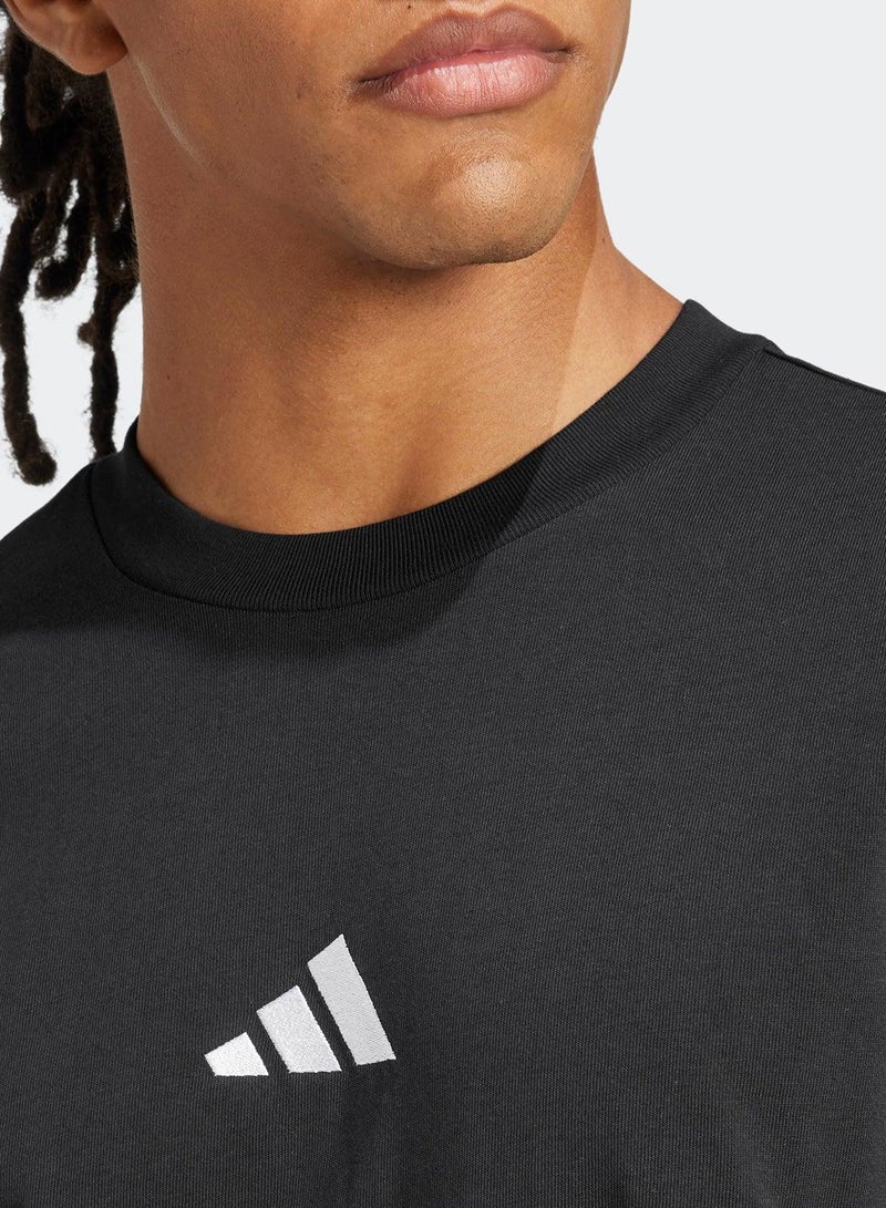 Adidas Essentials Small Logo Single Jersey Tee - Image 3