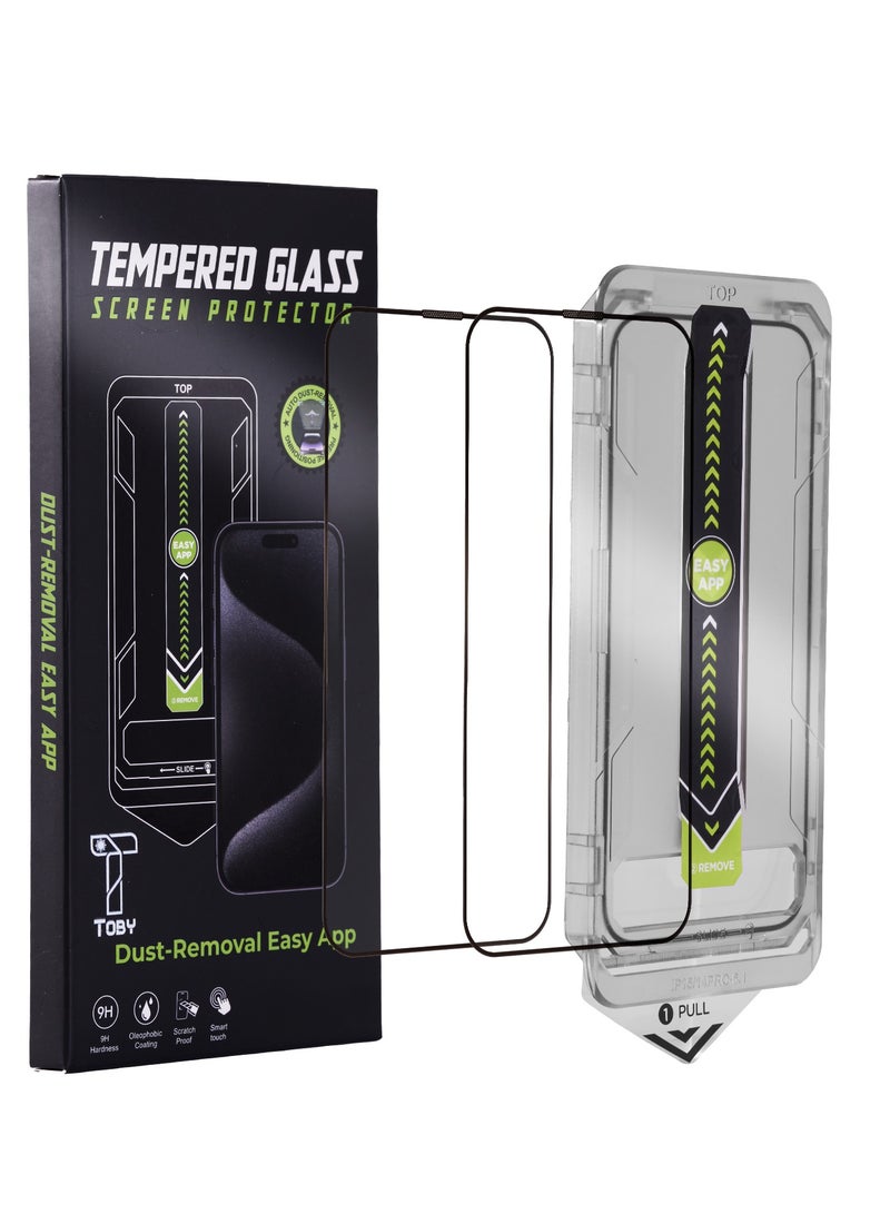 Toby HD Tempered Glass Screen Protector for iPhone 13 2 Pack - Image 1