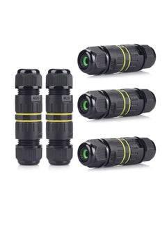 IP68 Waterproof 2 Way 4 Pin Junction Box Electrical Cable Connector,5 Pack 24A 400V M20 Wire Range5-9mm Used for Outdoor Rapid Maintenance Expansion and Extension of Cable Connectors