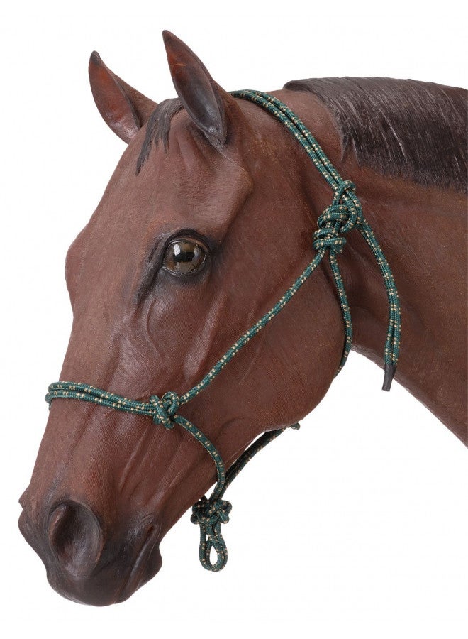 Tough 1 Tough 1 Horse Poly Rope Tied Halter, Hunter Green 