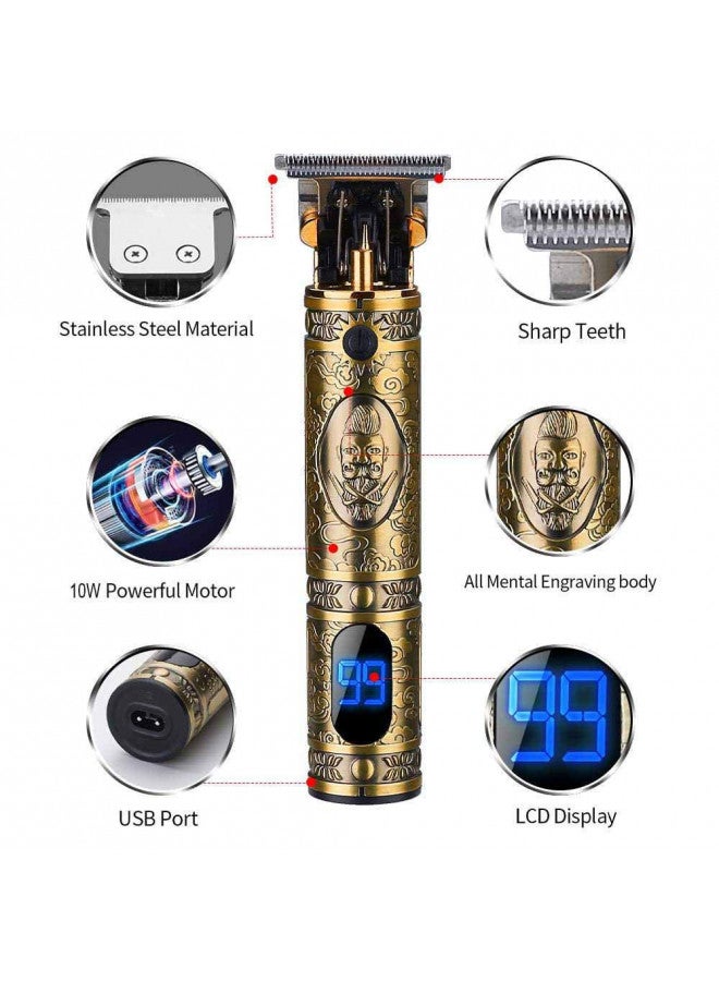 Suttik Hair Clippers for Men, Professional Hair & Beard Trimmer for Men, T-Blade Hair Edgers Clippers, Gold Knight Close-Cutting Trimmers, Cordless Clippers for Hair Cutting - Image 1
