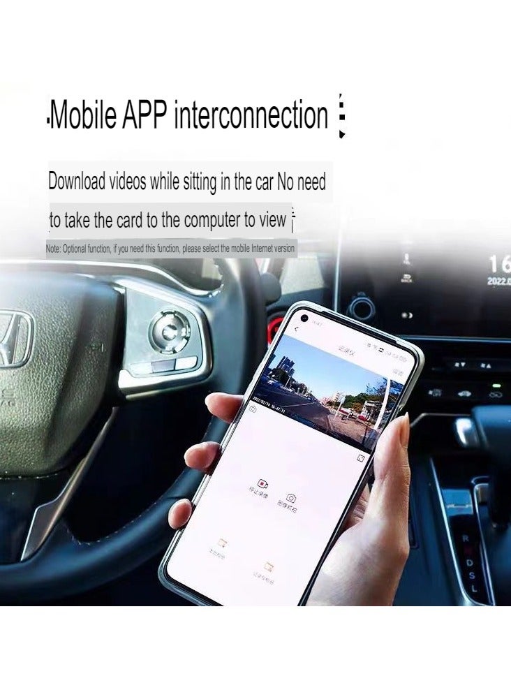 AROAQ Dash Cam, 1080p  Hd Driving Recorder, Driving Recorder Wide Angle Lens 24 Hours Parking Surveillance, Durable Waterproof Driving Recorder Cam For Car, 3-inch Single Recording (Without Wifi Version) - Image 4