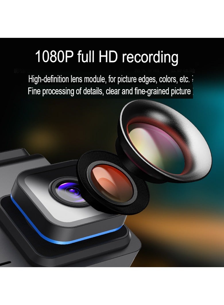 AROAQ Dash Cam, 1080p  Hd Driving Recorder, Driving Recorder Wide Angle Lens 24 Hours Parking Surveillance, Durable Waterproof Driving Recorder Cam For Car, 3-inch Single Recording (Without Wifi Version) - Image 3