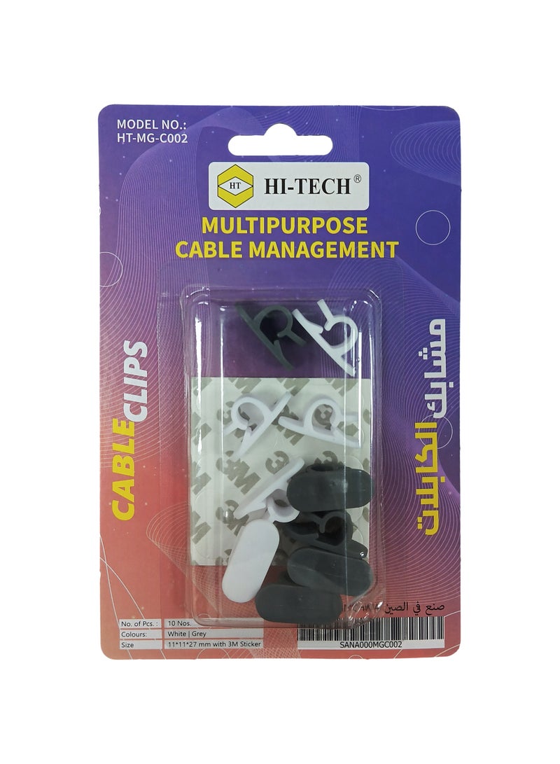 هاي-تيك حامل ومنظم الكابلات، حل إدارة الكابلات للمنزل والمكتب، حامل أسلاك متين وقابل لإعادة الاستخدام - Image 5