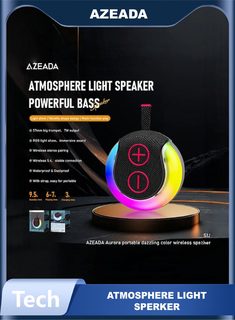 AZEADA Aurora Portable Colorful Wireless Speaker 7W - Image 1