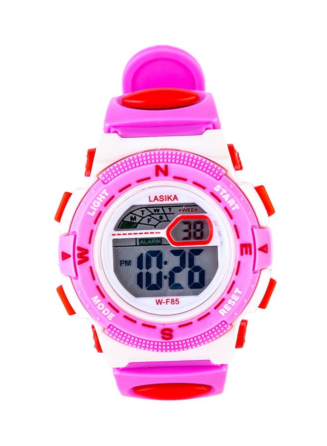 اليشمك ساعة يد رقمية بسوار من السيليكون طراز 85-5 للأطفال