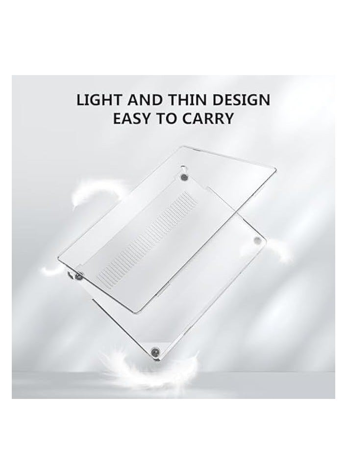 بروماس حافظة شفافة لجهاز الكمبيوتر المحمول Microsoft Surface مقاس 13.5 بوصة 5/4/3 مع لوحة مفاتيح معدنية (الموديل: 1951/1868)، حافظة شفافة صلبة من البلاستيك + غطاء لوحة المفاتيح - شفاف - Image 3