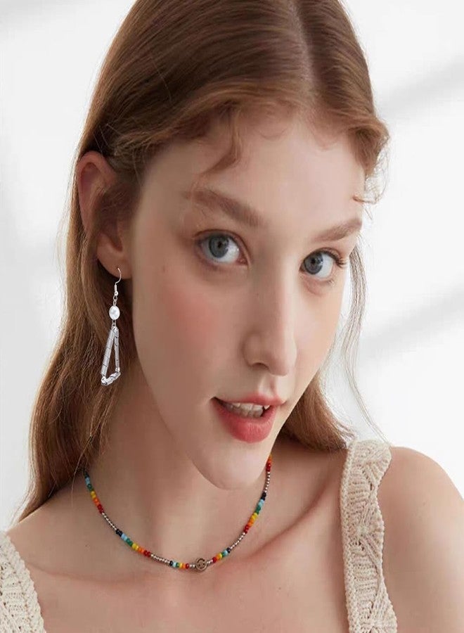 CREATCABIN 480Pcs 2 Hole Tila Beads Kit 12 Colors Mix Glass Seed Beads Bulk Rectangle Mini Opaque Square with Beading Needles Elastic Thread for Craft Bracelet Necklace Earring DIY Jewelry Making 5mm - Image 5