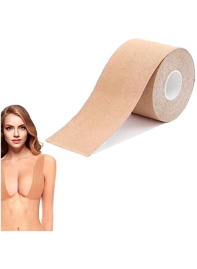 شريط الصدر للنساء ، شريط للجسم متعدد الأغراض للنساء ، شريط شد و رفع الصدر غير المرئي للنساء مناسب لكل مقاسات الصدر (A-DD) , مزود بمسامات للتهوية و بطول 5 متر - Image 1