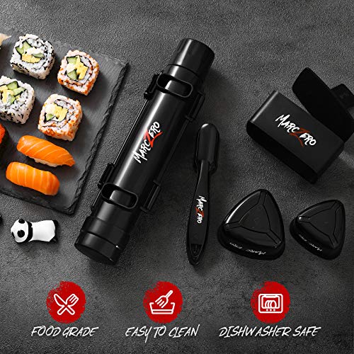 MarcZero Sushi Making Kit, 22 in 1 Bazooka Roller With Bamboo Mat, Knife, Chopsticks, Molds, DIY Machine for Beginner - Image 3