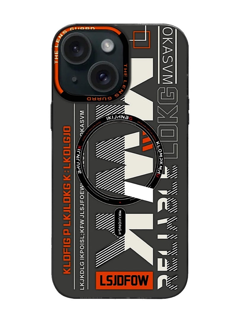 Techie جراب MWK المغناطيسي الشفاف المصنوع من مادة TPU مع واقي عدسة الكاميرا المرفوع لهاتف Apple iPhone 15 Plus - أسود - Image 2