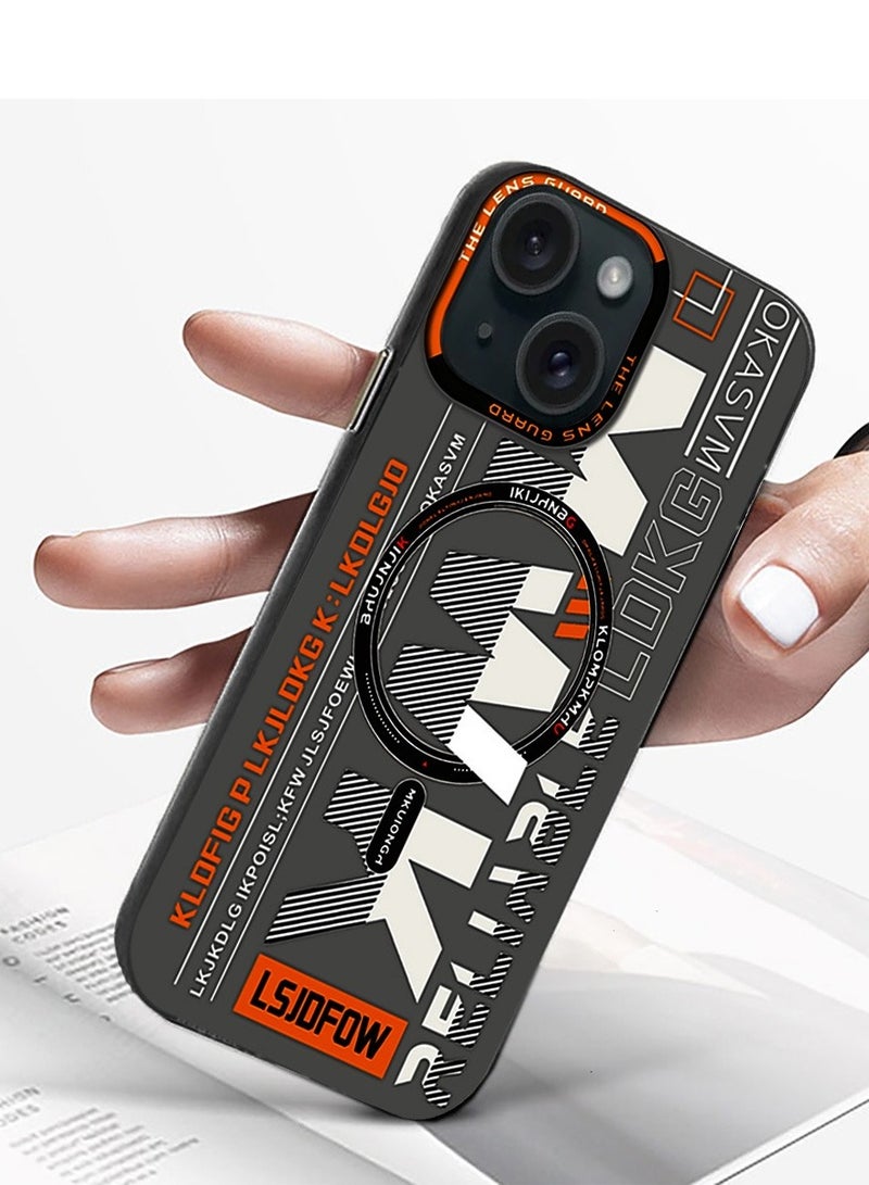 Techie جراب MWK المغناطيسي الشفاف المصنوع من مادة TPU مع واقي عدسة الكاميرا المرفوع لهاتف Apple iPhone 15 Plus - أسود - Image 4