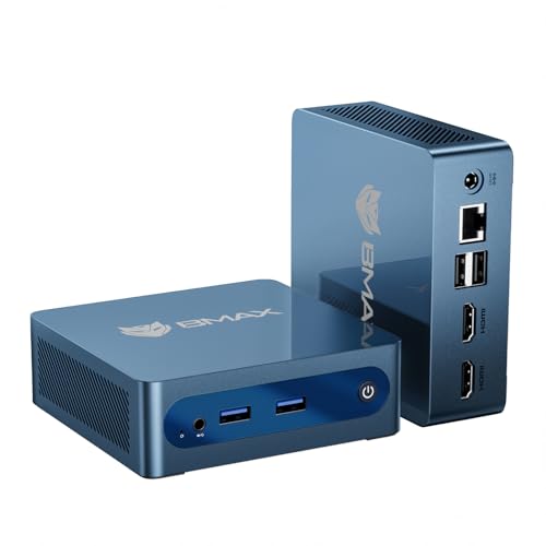 Bmax بيماكس ميني بي سي B1 بلس، إنتل سيليرون J3355 (حتى 2.5 جيجاهرتز)، 6 جيجابايت رام 128 جيجابايت eMMC دعم توسيع M.2 SSD (512 جيجابايت/2 تيرابايت)، عرض مزدوج 4K واي فاي 2.4G/5G وBT5.0 كمبيوتر مكتبي ميني للاستخدام المنزلي/المكتبي - Image 1