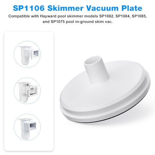Kscjdg SP1106 Pool Skimmer Cover Vacuum Plate Replacement Hayward Skim Vac In-Ground Pool Skimmer SP1082 1084 1085 1075 Fits Hayward Swimming Pool Skimmer Basket Vac Vacuum Hose Cover Plate - Image 2