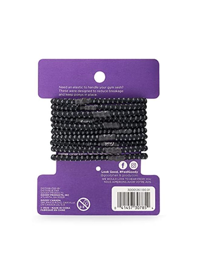 Goody Slide Proof Stayput Black Hair Elastics, 4 Mm, 10 Count - Image 2