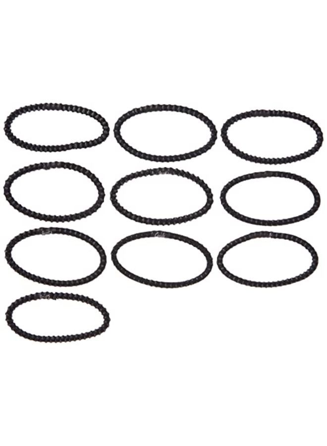 Goody Slide Proof Stayput Black Hair Elastics, 4 Mm, 10 Count - Image 1