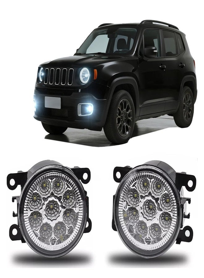 qobsos Fog Light Lamp 3.5 Inch Pair For 2015-2018 Jeep Renegade Clear Lens Bumper Replacement,45W,6000k,pack of 2 - Image 1