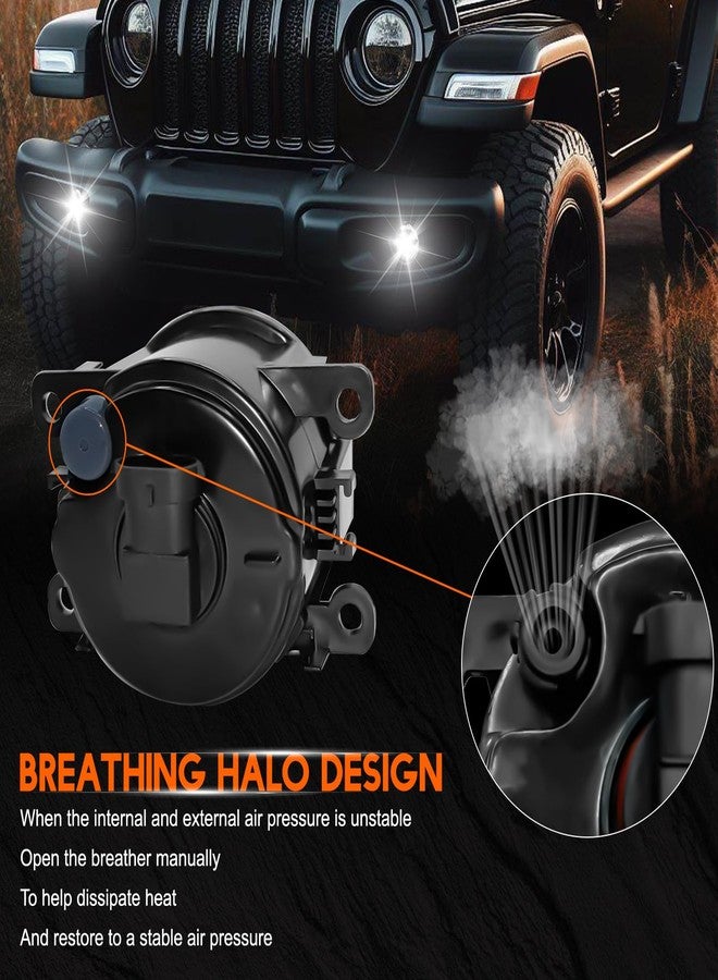 qobsos Fog Light Lamp 3.5 Inch Pair For 2015-2018 Jeep Renegade Clear Lens Bumper Replacement,45W,6000k,pack of 2 - Image 4