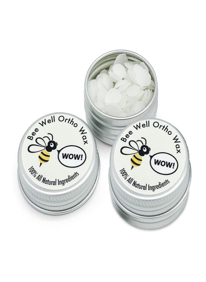 Bee Well Ortho Wax | Pure | All Natural Extra Firm Braces Wax | Protect, Prevent & Relieve Orthodontic Braces Discomfort & Mouth Pain | 2 Recyclable Jars | 150 Total Pieces of Wax for Braces - Image 1