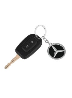 Mercedes-Benz Metal Car Keychain with Brand Logo - Durable Key Ring for Cars  - Image 3