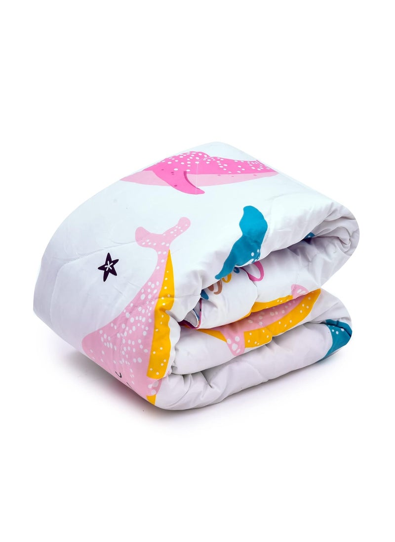COZY FURNISH COZY FURNISH Babies Kids Super Soft All Season Use Reversible Kids Comforter Blanket 150 GSM08 YearsSize L60 Inches W 45 Inches cotton pink yellow  - Image 3
