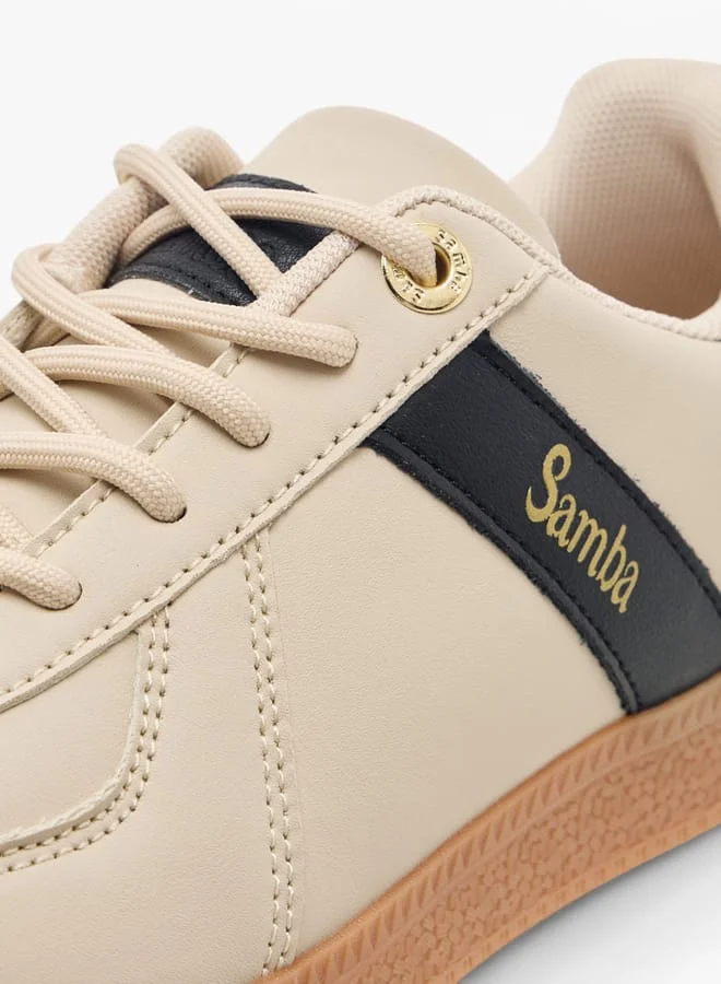 SAMBA Womens' Panelled Lace-Up Sneakers
