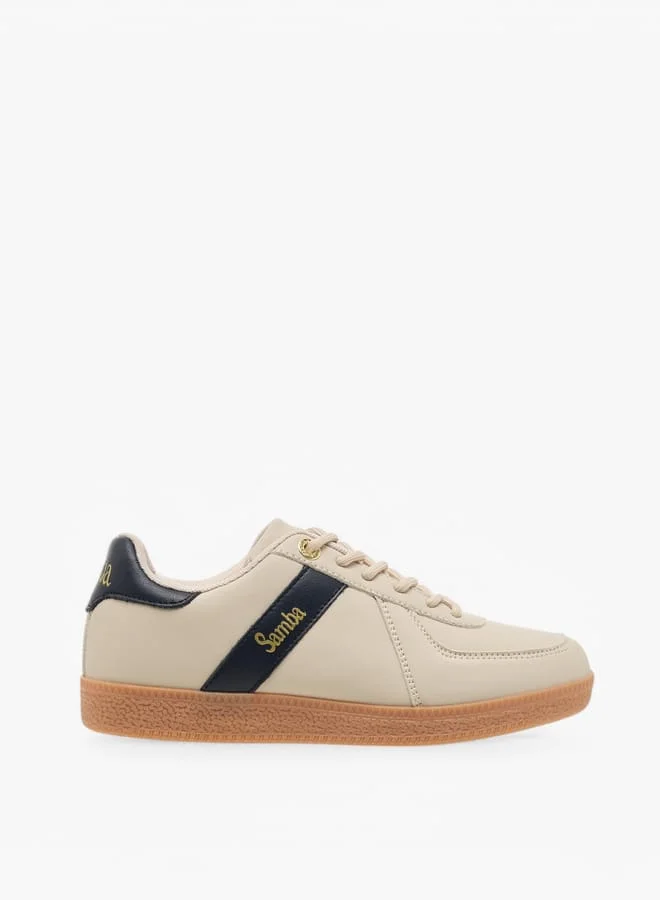SAMBA Womens' Panelled Lace-Up Sneakers