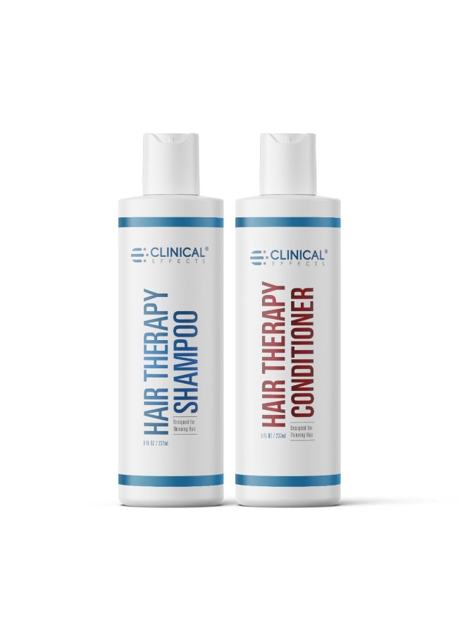 Clinical Effects Hair Therapy Shampoo and Conditioner Set Hair Growth Shampoo and Conditioner for Thinning Hair Biotin Saw Palmetto and DHT Blocking Ingredients USA Made 2 Bottles 8 fl oz - Image 3