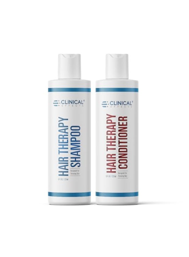 Clinical Effects Hair Therapy Shampoo and Conditioner Set Hair Growth Shampoo and Conditioner for Thinning Hair Biotin Saw Palmetto and DHT Blocking Ingredients USA Made 2 Bottles 8 fl oz - Image 1