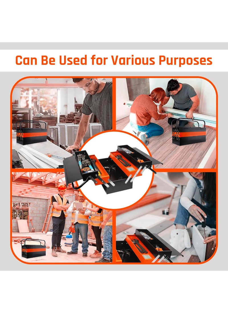 BUILDSKILL Buildskill 21 Metal tool box for home 5Cabinet tools box kit Rust resistant Sturdy Round handle Secure lock Garage tool box empty DIY Big Size Repair ToolBox Ideal for home use  - Image 4