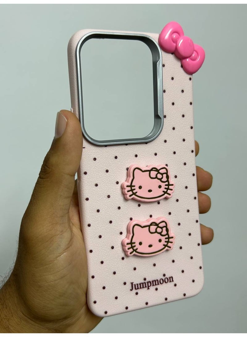 Jumpmoon Dotted Kitty Bow Back Case Compatible with Realme Note 60 - Image 1