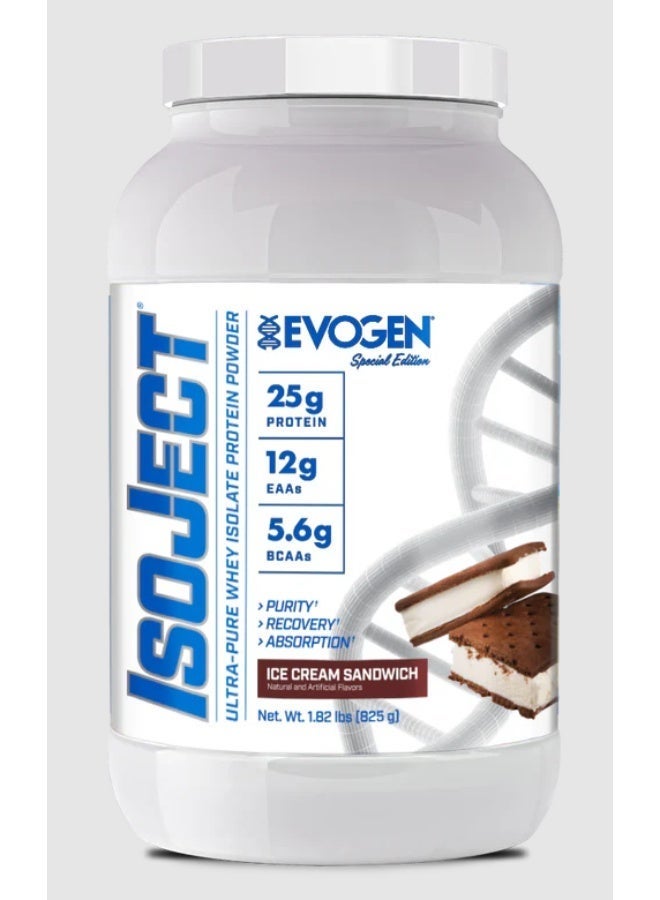 عام بروتين إيفوجين آيزوجيكت آيزوليت (EVOGEN ISOJECT) - نكهة ساندويتش الآيس كريم - 825 جم - Image 1