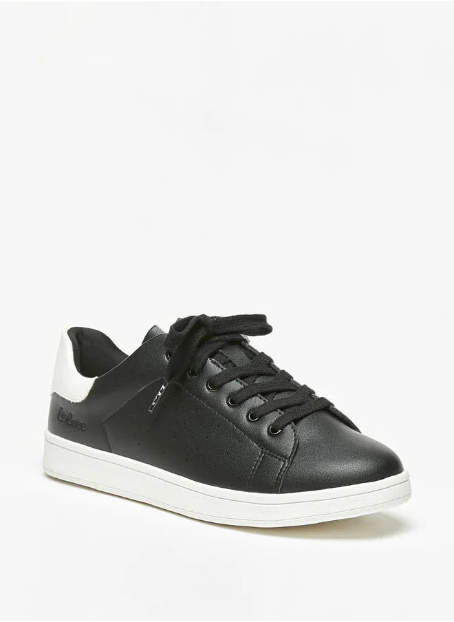 لي كوبر Mens Solid Lace-Up Casual Sneakers